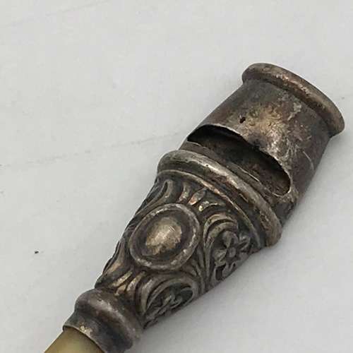 Antique Edwardian Horn and Silver whistle spoon - Adie and Lovekin, Birmingham 1903