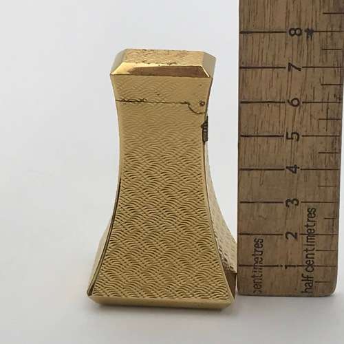 Vintage Dunhill gold plated table lighter in original box - valve leaking