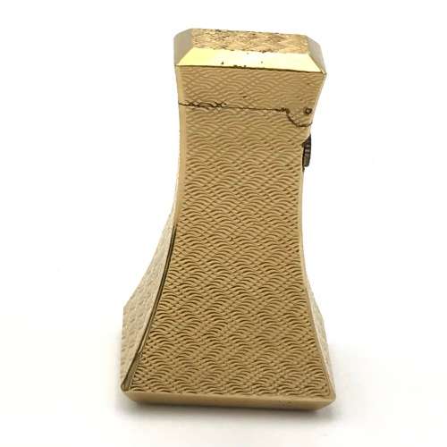 Vintage Dunhill gold plated table lighter in original box - valve leaking
