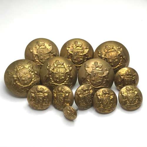 Lot of 13 SA Army uniform buttons