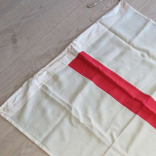 Vintage British St. George Cross flag flown by the Kisbey-Green family at the 1947 Royal visit