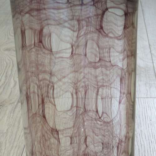 Vintage handmade stained glass flower vase  34 cm High - Opening 14 x 14 cm