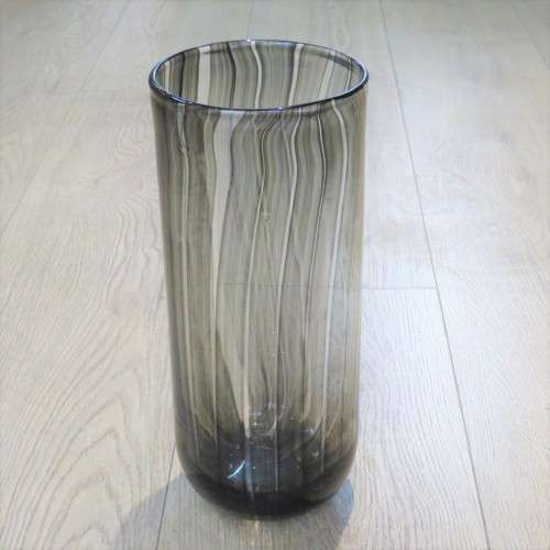 Vintage handmade stained glass flower vase  34 cm High - Opening 14 x 14 cm