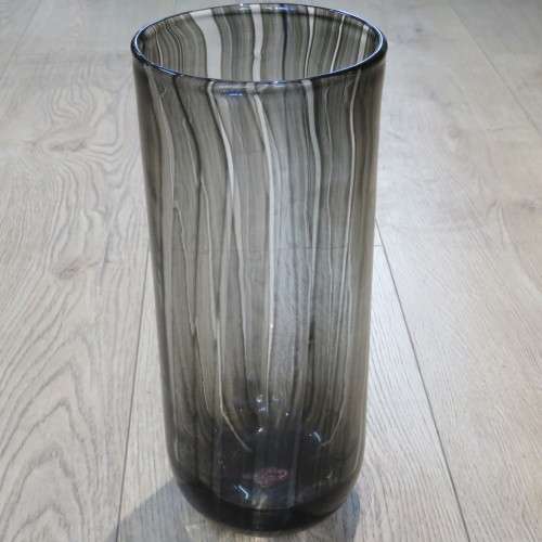 Vintage handmade stained glass flower vase  34 cm High - Opening 14 x 14 cm