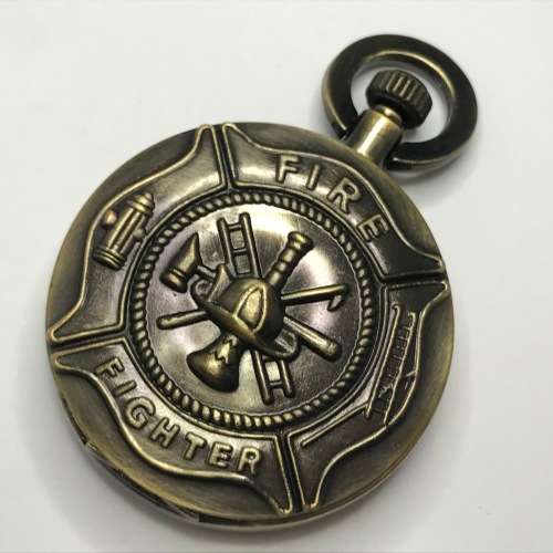 Hull Hunter Fire Fighter Quartz pocket watch - needs battery