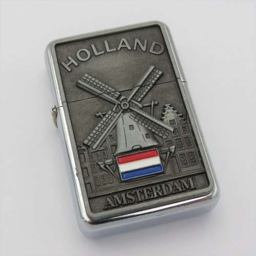 Holland Amsterdam flip top storm pocket lighter