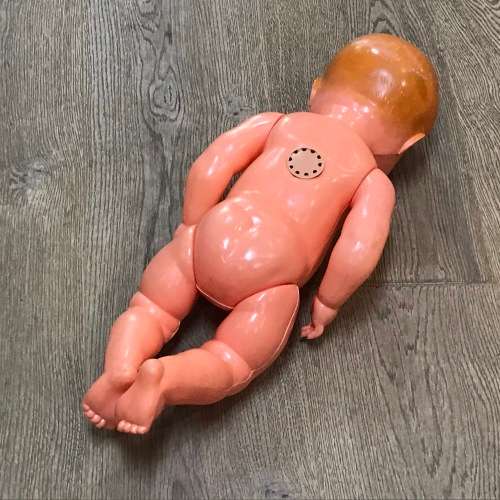 Vintage Plastic baby boy doll - 60cm - no clothing