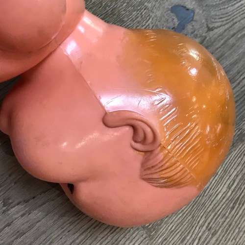 Vintage Plastic baby boy doll - 60cm - no clothing
