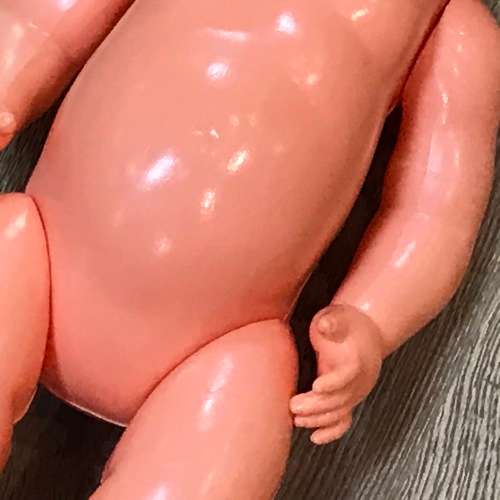 Vintage Plastic baby boy doll - 60cm - no clothing