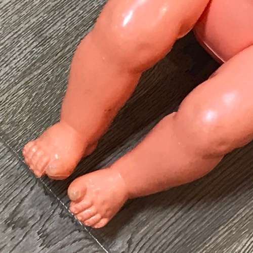 Vintage Plastic baby boy doll - 60cm - no clothing