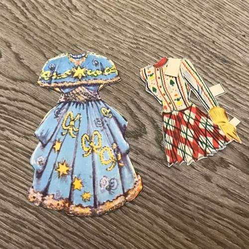 Large lot of vintage paper dressing dolls - mixed variety
