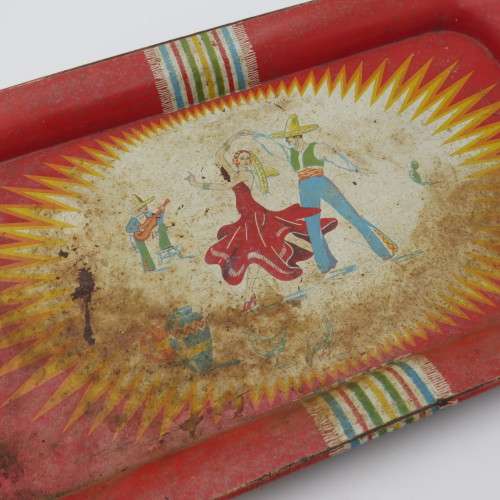 Vintage metal toy tray