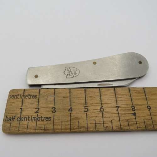 Vintage Joseph Rodgers folding pocket knife with stainless steel handle - Blade well used