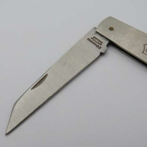 Vintage Joseph Rodgers folding pocket knife with stainless steel handle - Blade well used
