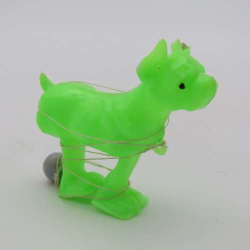 Vintage hand plastic walking dog toy