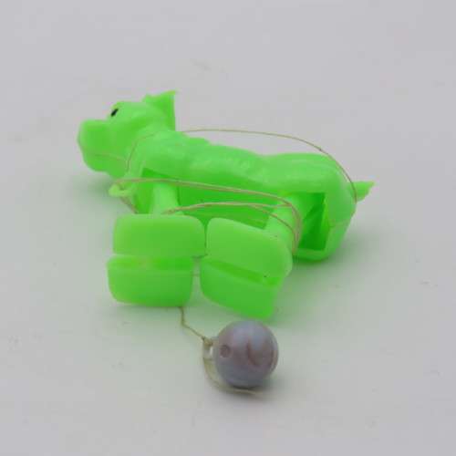 Vintage hand plastic walking dog toy