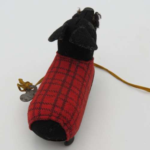 Vintage German tinplate mechanical dog toy - Legs missing - Not working properly