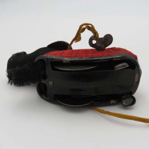 Vintage German tinplate mechanical dog toy - Legs missing - Not working properly