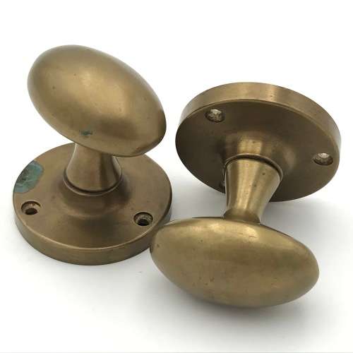 Pair of vintage brass door knobs
