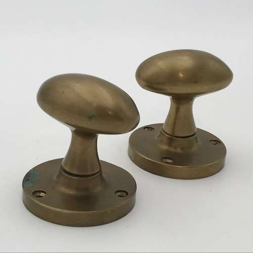 Pair of vintage brass door knobs
