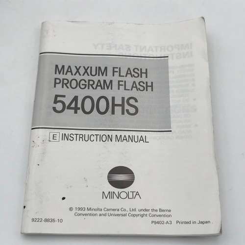 Minolta Program 5400 HS camera flash - excellent working condition