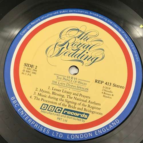 The Royal Wedding Lp vinyl record