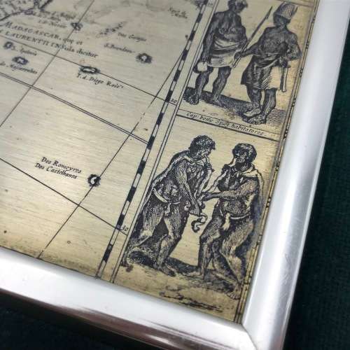 Map of Africa by Willem Blaeu - Limited edition in sterling silver with 22ct gold plating