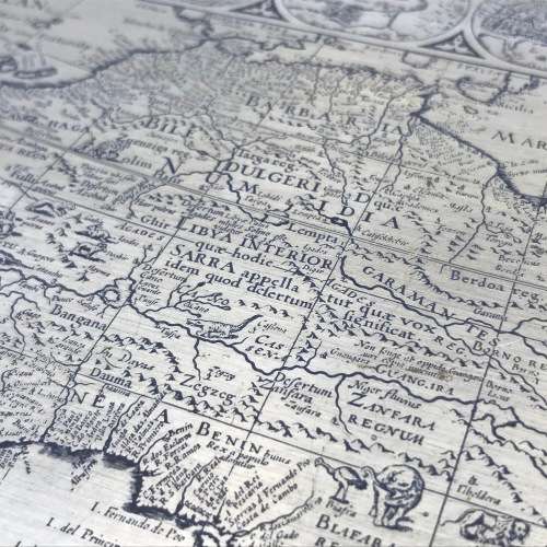 Map of Africa by Willem Blaeu - Limited edition in sterling silver with 22ct gold plating
