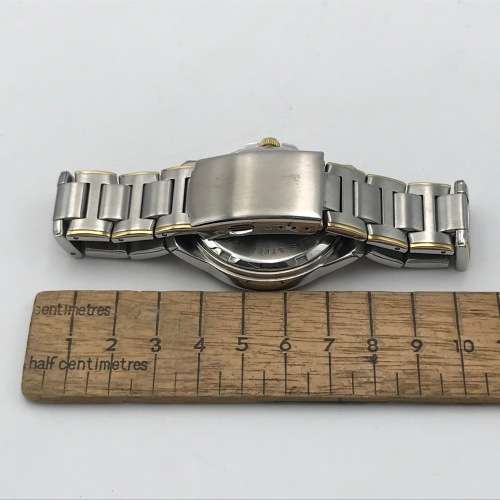 Tempo Quartz mens watch with blue dial - working