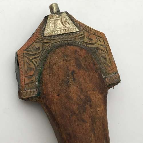 Antique Moroccan Jambya / Koummya dagger with brass sheath