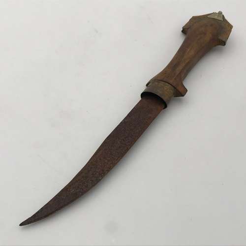 Antique Moroccan Jambya / Koummya dagger with brass sheath