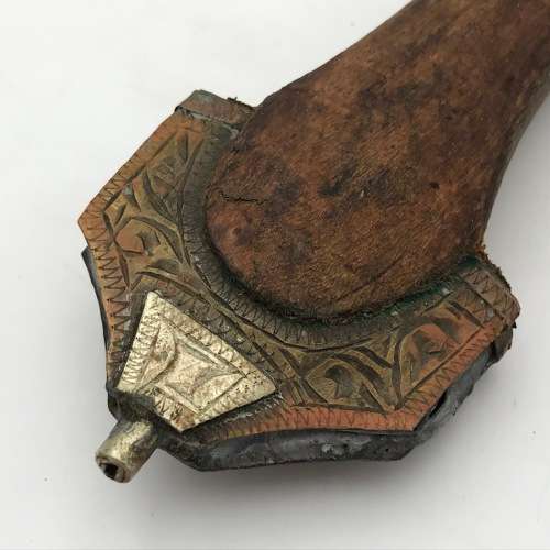 Antique Moroccan Jambya / Koummya dagger with brass sheath