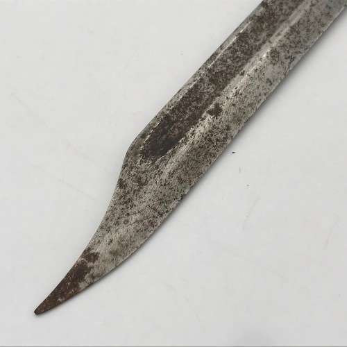 1944 Italy WW2 Prisoner of War trench art combat knife made of Carcano bayonet