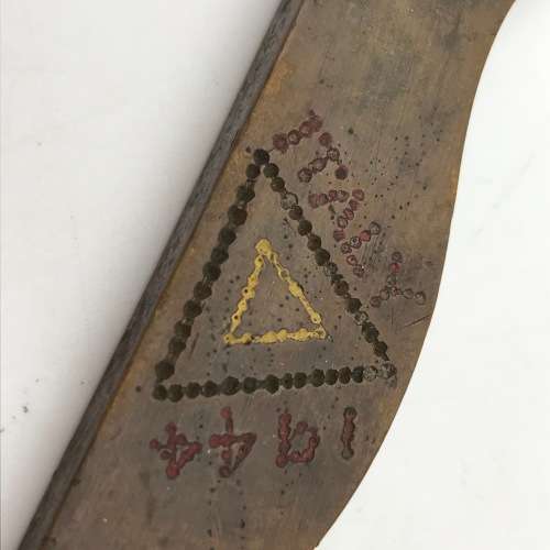 1944 Italy WW2 Prisoner of War trench art combat knife made of Carcano bayonet