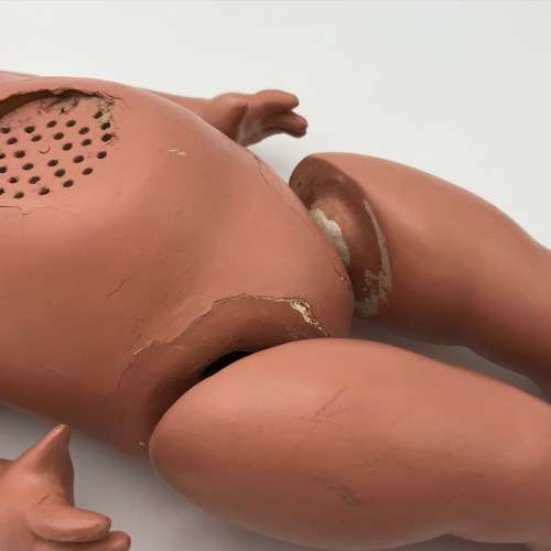 Antique composition doll with sound box - no clothing