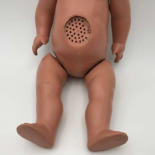 Antique composition doll with sound box - no clothing