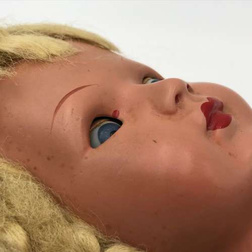 Antique composition doll with sound box - no clothing