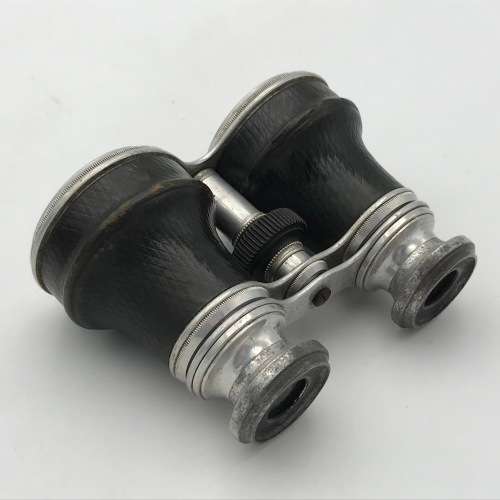 Pair of Antique Opera binoculars in leather case