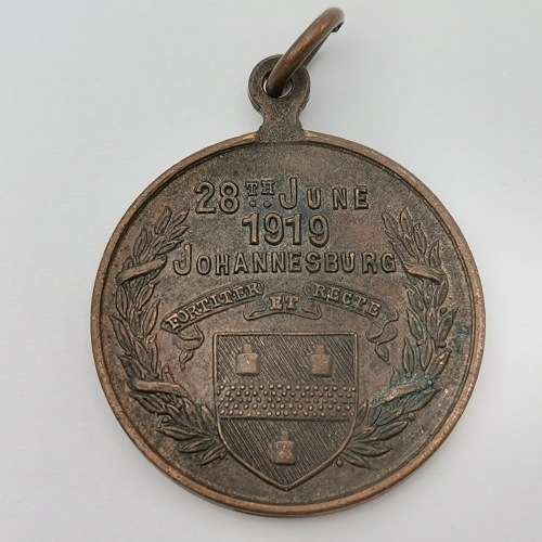 1919 Johannesburg WW1 commemorative medallion