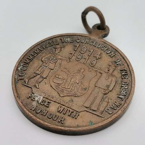 1919 Johannesburg WW1 commemorative medallion