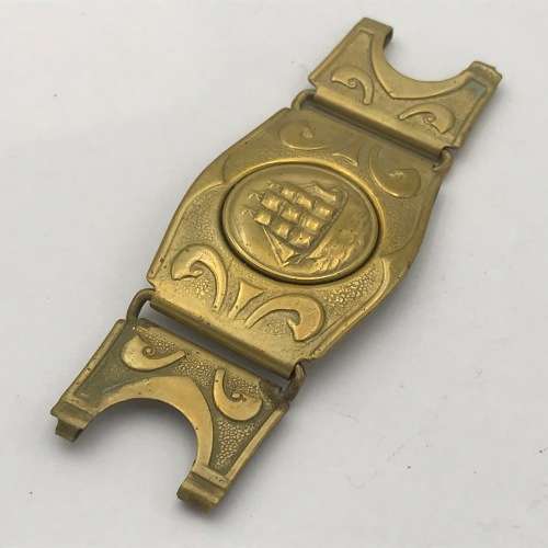 Vintage Brass Martin ships motif belt buckle