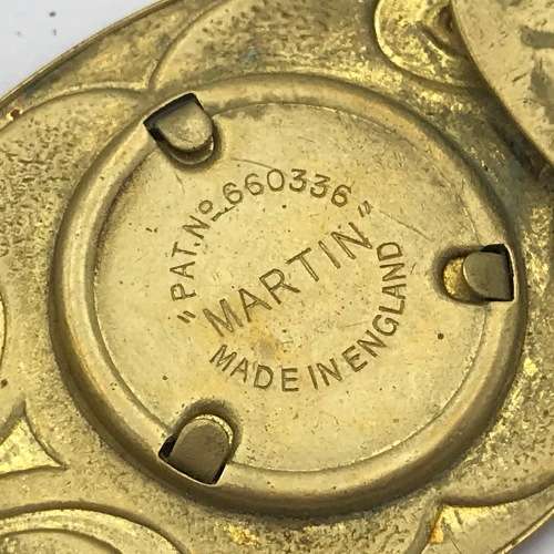 Vintage Brass Martin ships motif belt buckle