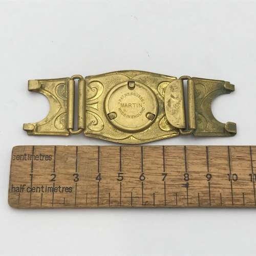 Vintage Brass Martin ships motif belt buckle