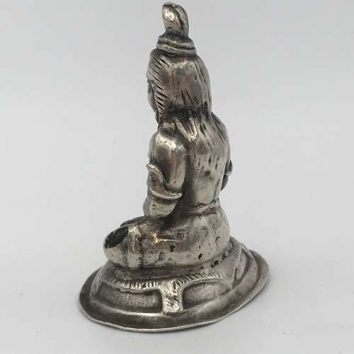 Vintage Silver Hindu god idol figurine - marked T100 - weighs 37,5g