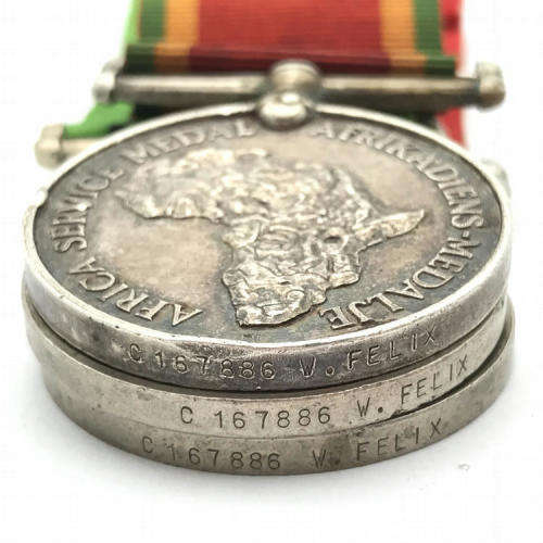 Set of 6 WW2 medals issued to C167886 W. Felix