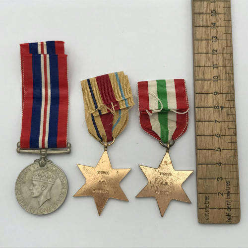 Set of 3 WW2 Medals issued to 116998 A.H. Neubert