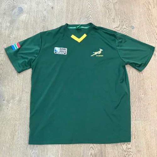 2011 Rugby World Cup SA Springbok rugby supporters shirt - size XL