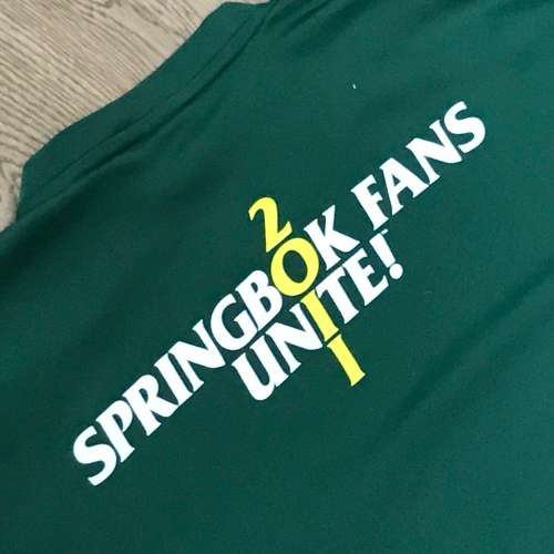 2011 Rugby World Cup SA Springbok rugby supporters shirt - size XL