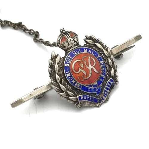 WW2 Royal Engineers Sterling Silver sweetheart brooch