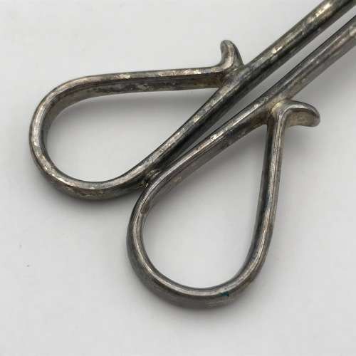 Vintage silver plated salad tongs